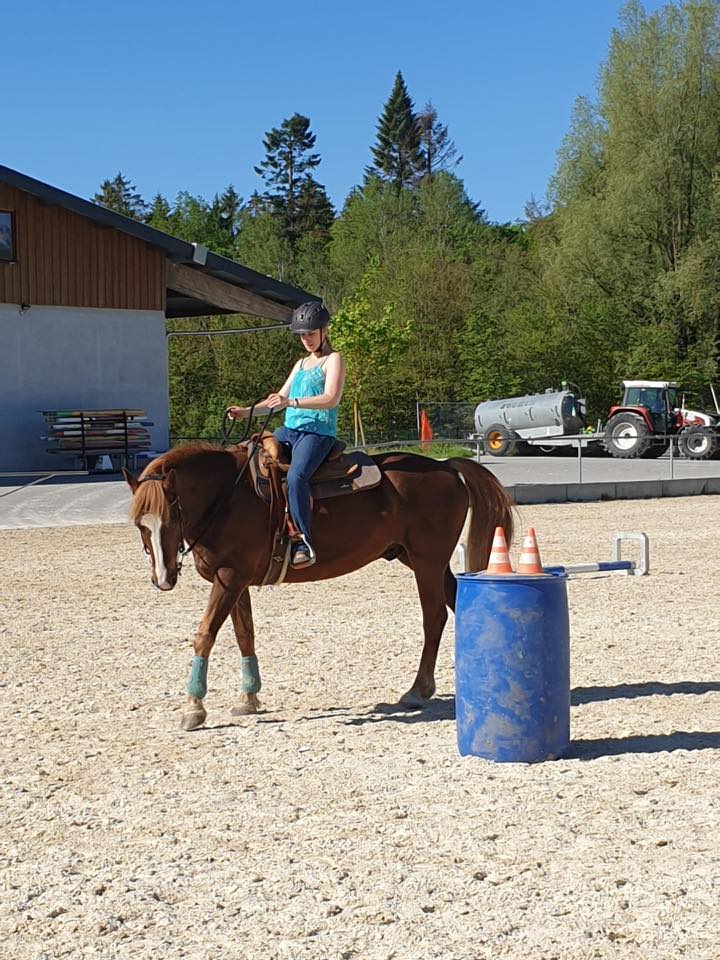 Stage de Barrel Racing avec Sandra Jordan au Chalet-à-Gobet - 2 juin 2019